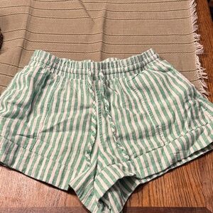 Universal Thread High Waist Green Striped Shorts